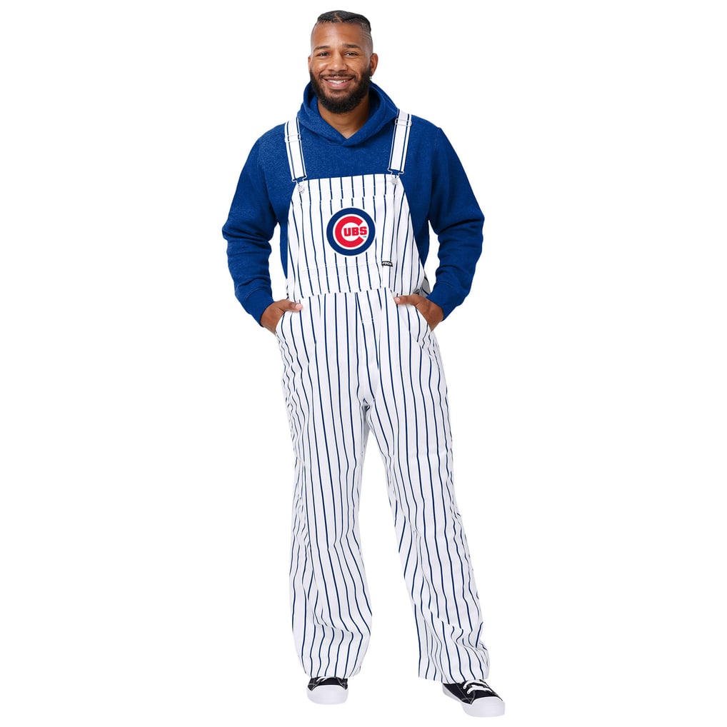  Chicago Cubs FOCO Pinstripe Bib Overalls - White
